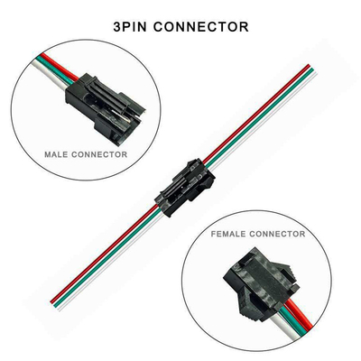 3pin Konnektör Elektrik Kablo Demeti UL TS 16949 ISO 9000 Sertifikası