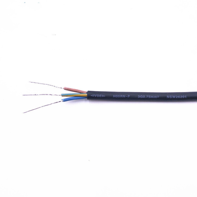 OEM ODM Siyah Kauçuk Esnek Kablo 0.75mm2 VDE CCC ROHS sertifikası
